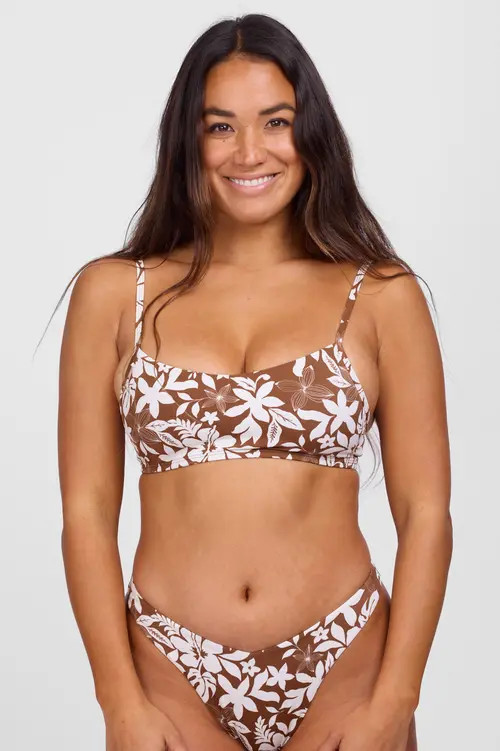 JOLYN Delphine Bikini Top in Java at Nordstrom, Size X-Small | Nordstrom