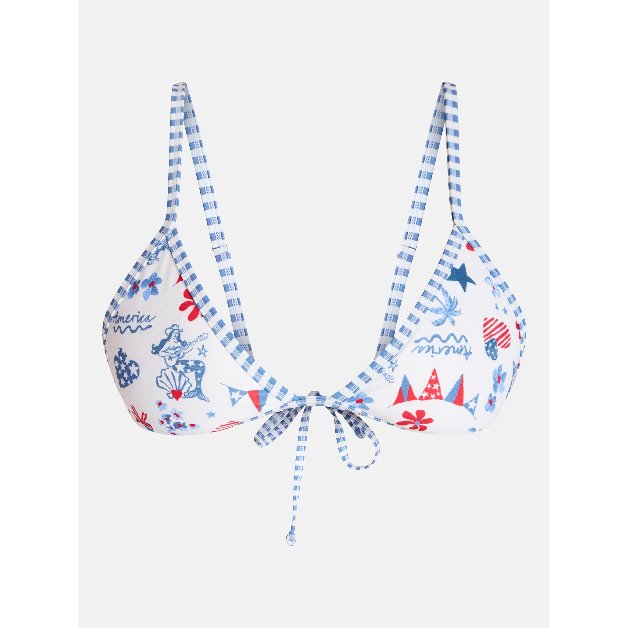 No Boundaries Celebration Print Reversible Bikini Top, Women's XXS-XXL | Walmart (US)