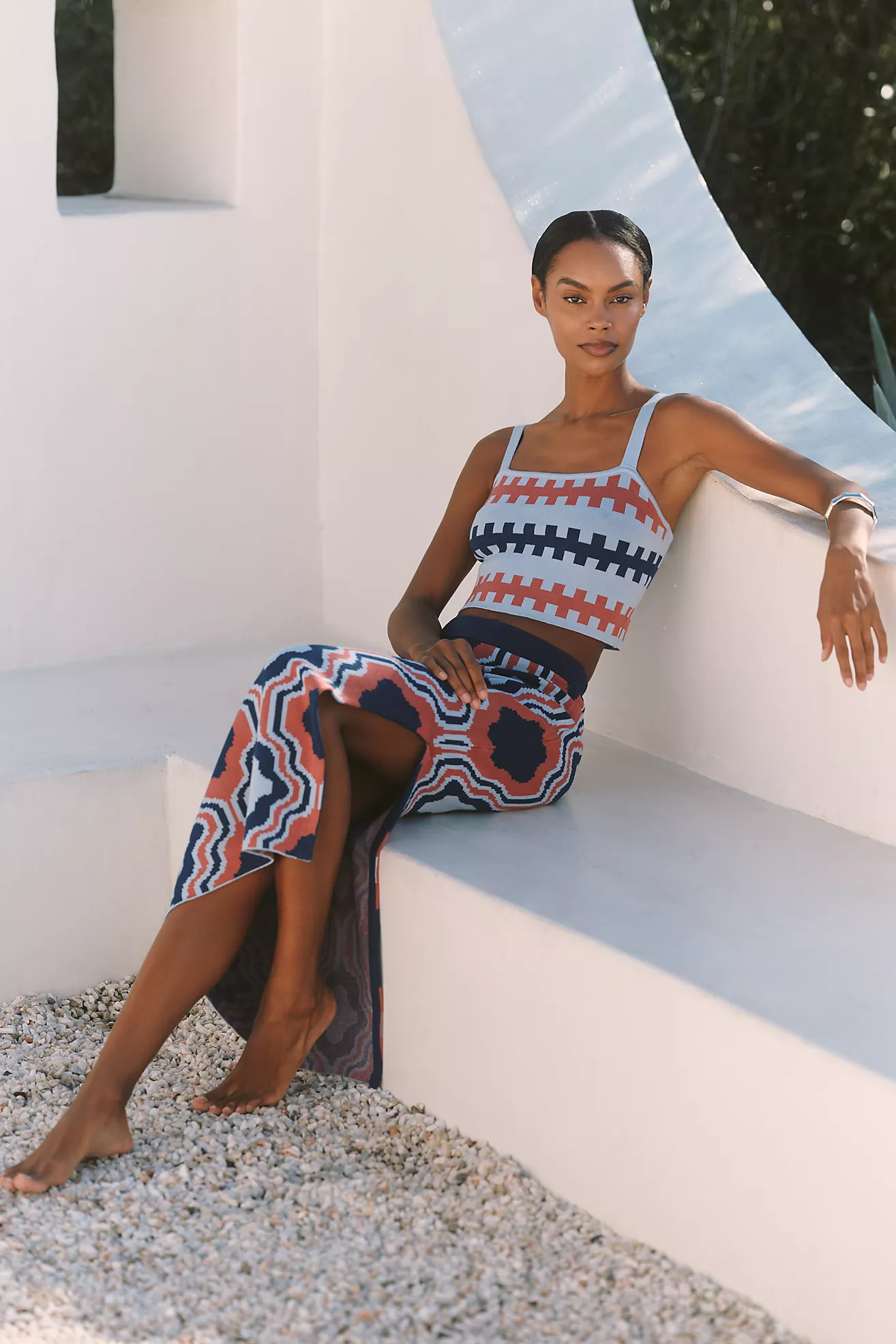 Celandine Square-Neck Knit Crop Top | Anthropologie (US)