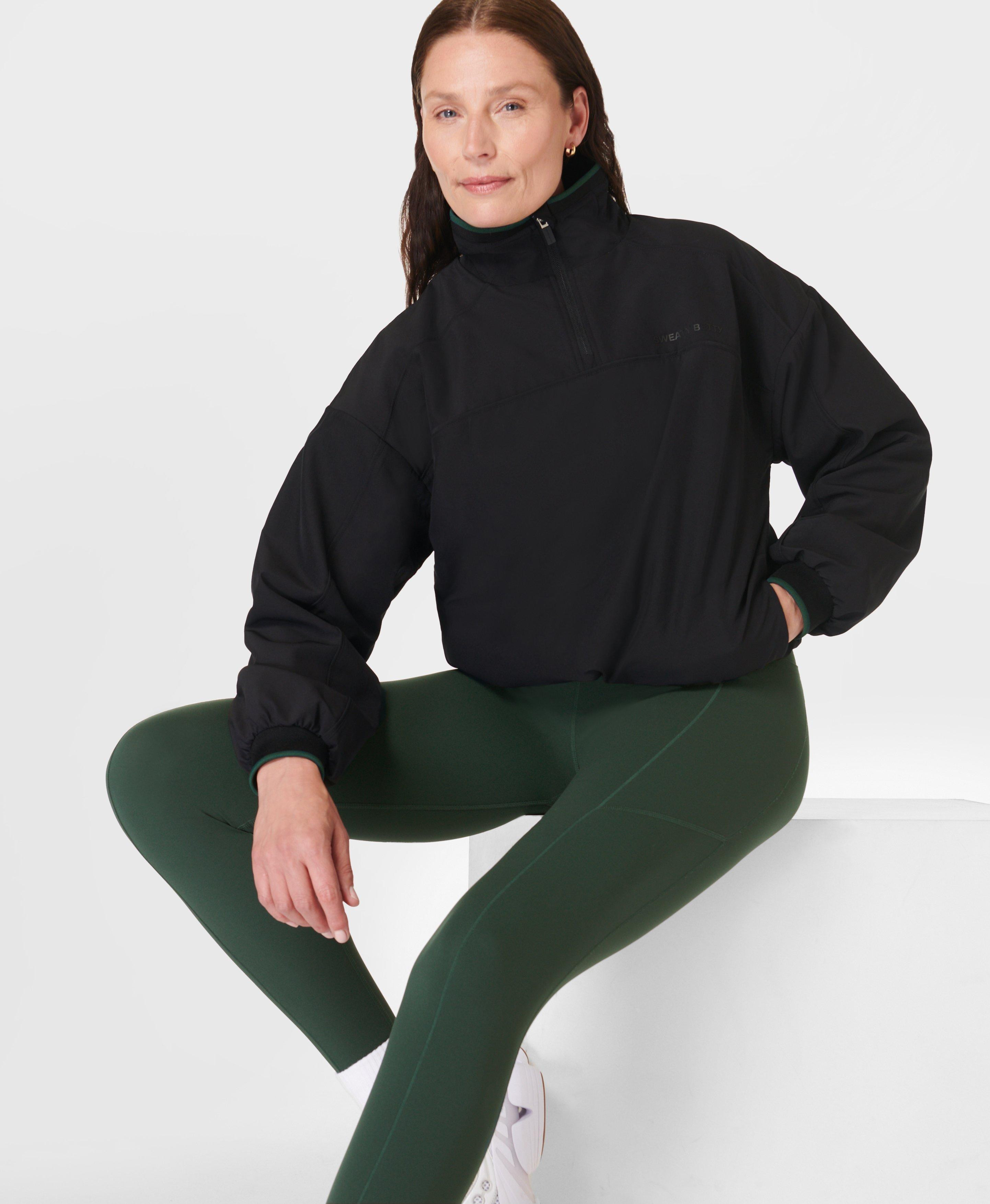 Warm Up Performance Fleece Lined Half Zip - Black | Women's Jackets & Coats | Sweaty Betty | Sweaty Betty UK