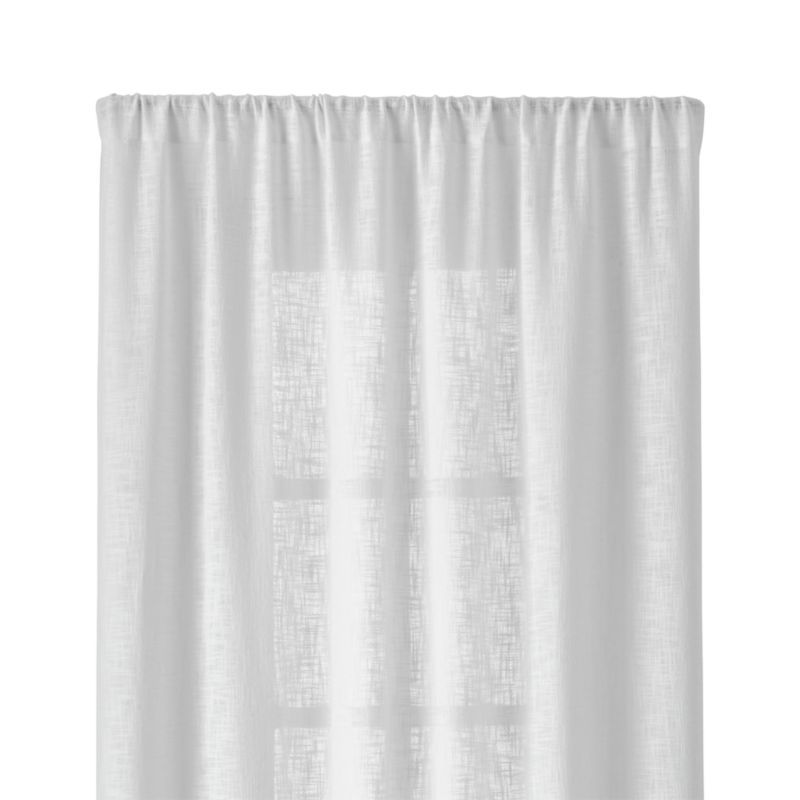 Lindstrom White 48"x108" Curtain Panel | Crate & Barrel
