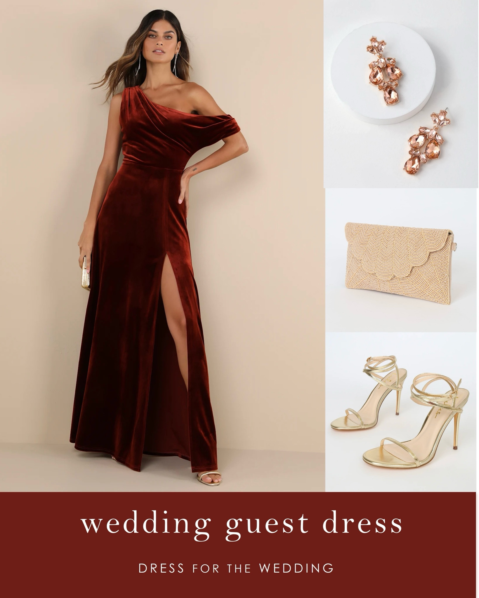 velvet wedding guest dress