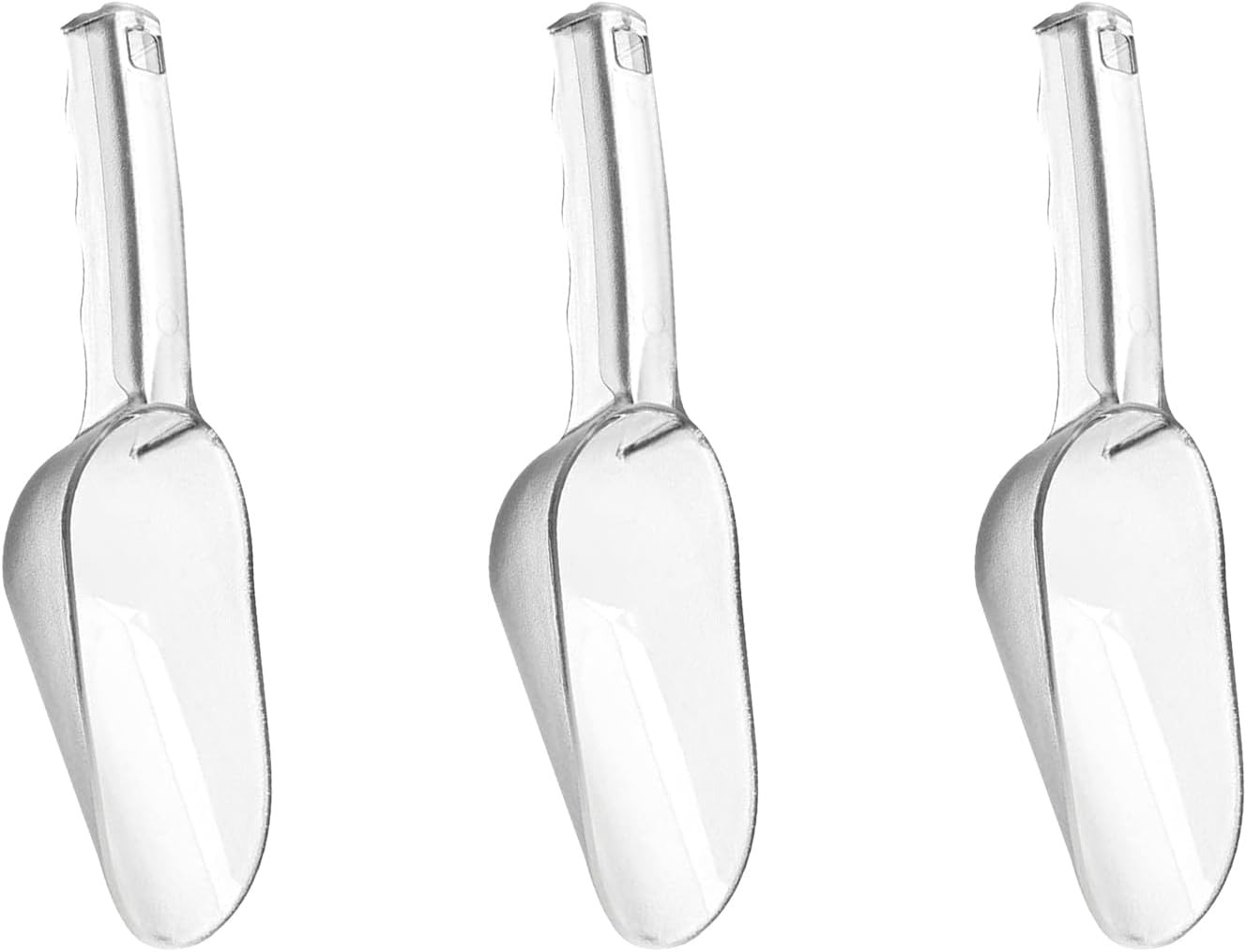 3PCS Clear Plastic Ice Scoop, 6 ounces Alec Ice Scoops, Kitchen Scoop for Ice Bucket Ice, Popcorn, Coffee Beans, Flour (6 oz.) | Amazon (US)