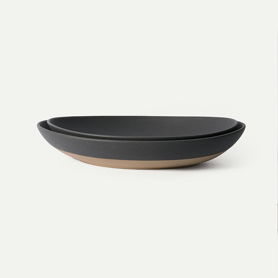 MORA Mega and Giant Serving Dishes Set of 2, 16 inch and 14 inch Ceramic Pottery Oval Platters - ... | Amazon (US)