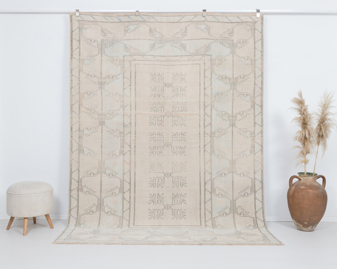 7x9 Vintage Rugs, Antique Turkish Rug, Unique Area Rug, Wool Rug, Living Room Rug, Handmade Rug, ... | Etsy (US)