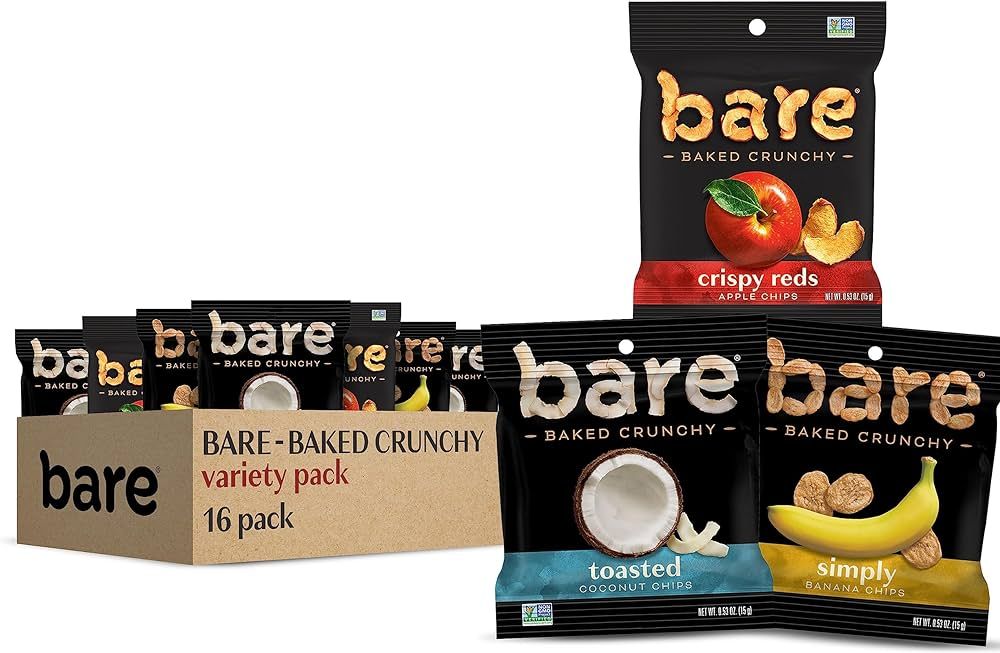 Bare Baked Crunchy, Fruit Variety Pack, 0.53 Ounce (Pack of 16) | Amazon (US)