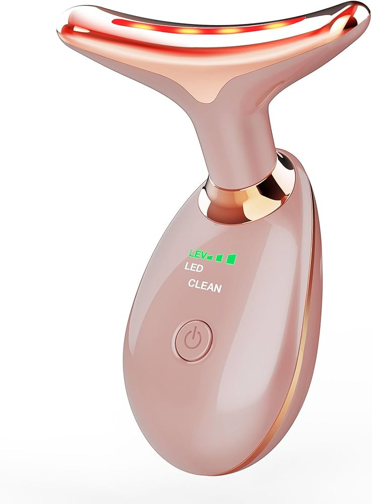 7-in-1 Deplux Face Neck Massager for Daily Skin Care Routine, Portable Facial Massager, Skin Care Tool, Rose Gold | Amazon (US)