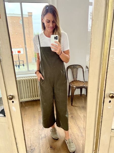 These overalls have SO many great reviews - and with good reason. Such a simple, comfy fit. Great for pregnancy. Works with a white tennis show, clogs, Birkenstocks - style tons of simple options  