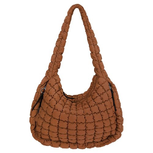 Juoxeepy Quilted Tote Bag - Large Carryall Puffer Shoulder Bag With Lightweight Quilted Padding - Hobo Bag | Amazon (US)
