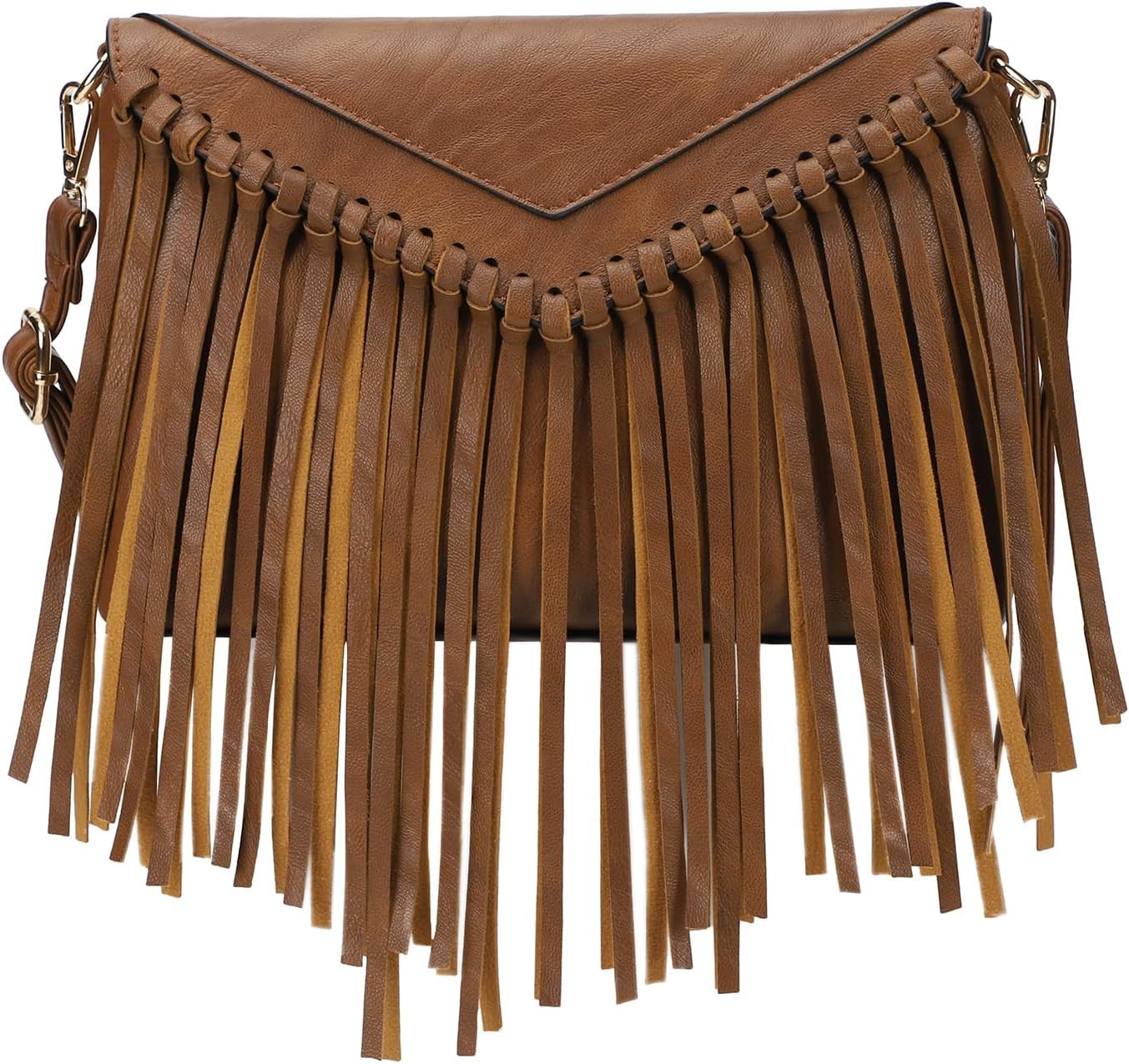 KouLi Buir Tassel Crossbody Purse for Women PU Leather Western Hobo Fringe Handbag Shoulder Bag | Amazon (US)