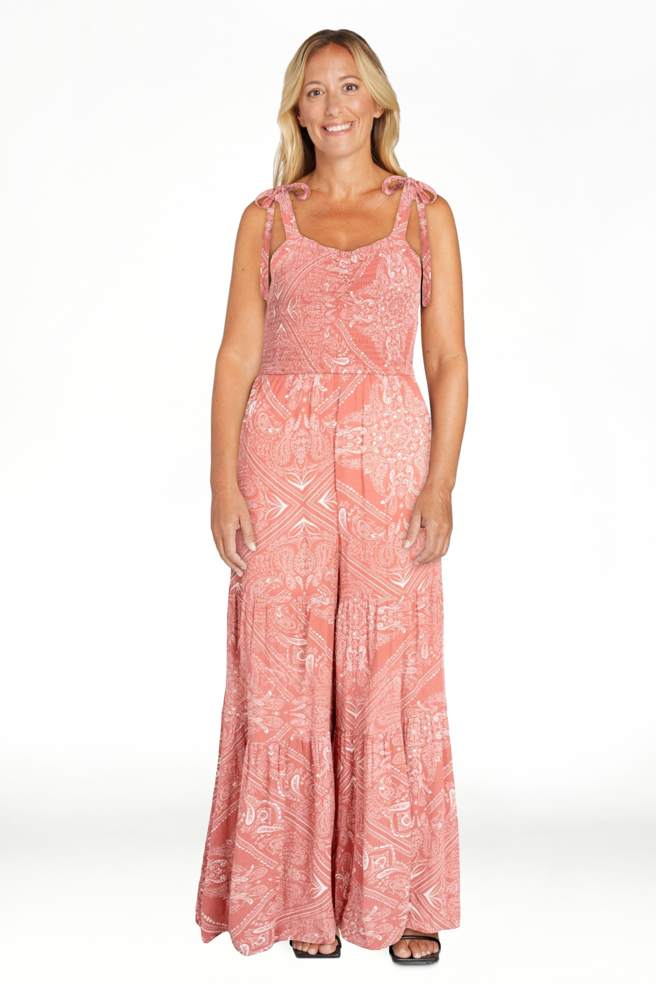 Jessica Simpson Women's Jolie Tiered Jumpsuit, Sizes XS-XXL | Walmart (US)