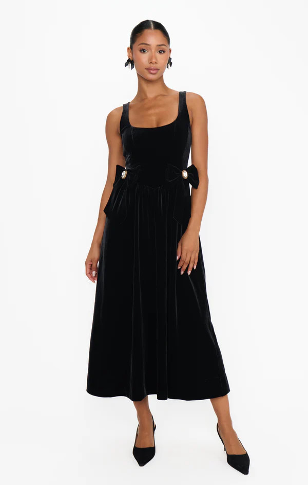 Ricci Midi Dress ~ Black Velvet | Show Me Your Mumu