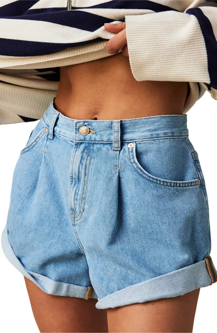 Free People Danni Roll Cuff Denim Shorts | Nordstrom | Nordstrom