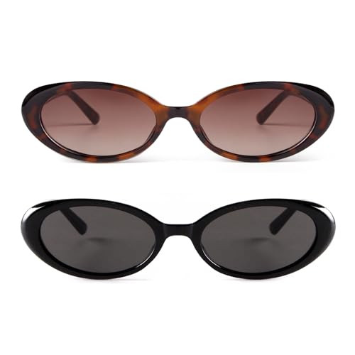 JUDOO Tiny Small 90s Sunglasses for Women Men Retro Oval Tinted Glasses | Amazon (US)