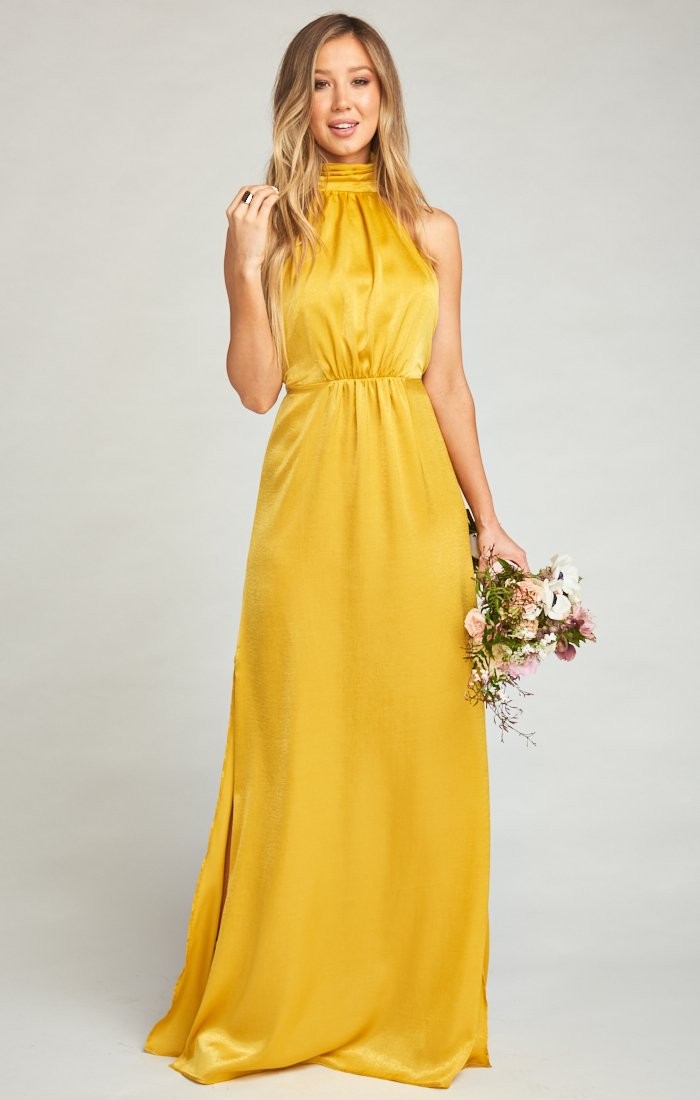 mustard mother of the bride dresses