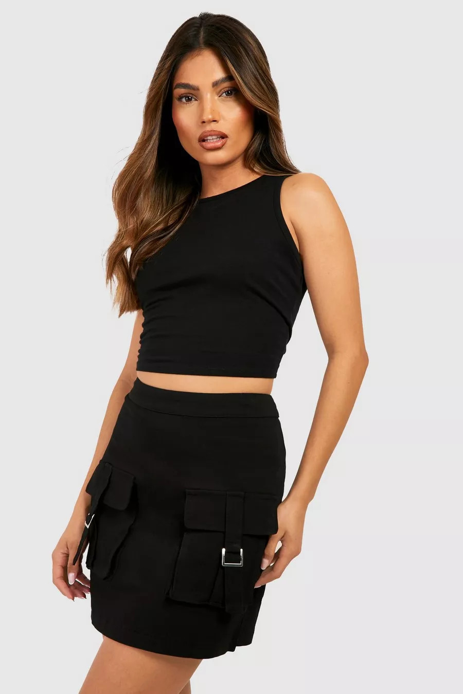 Pocket Front Cargo Mini Skirt | Boohoo.com (US & CA)