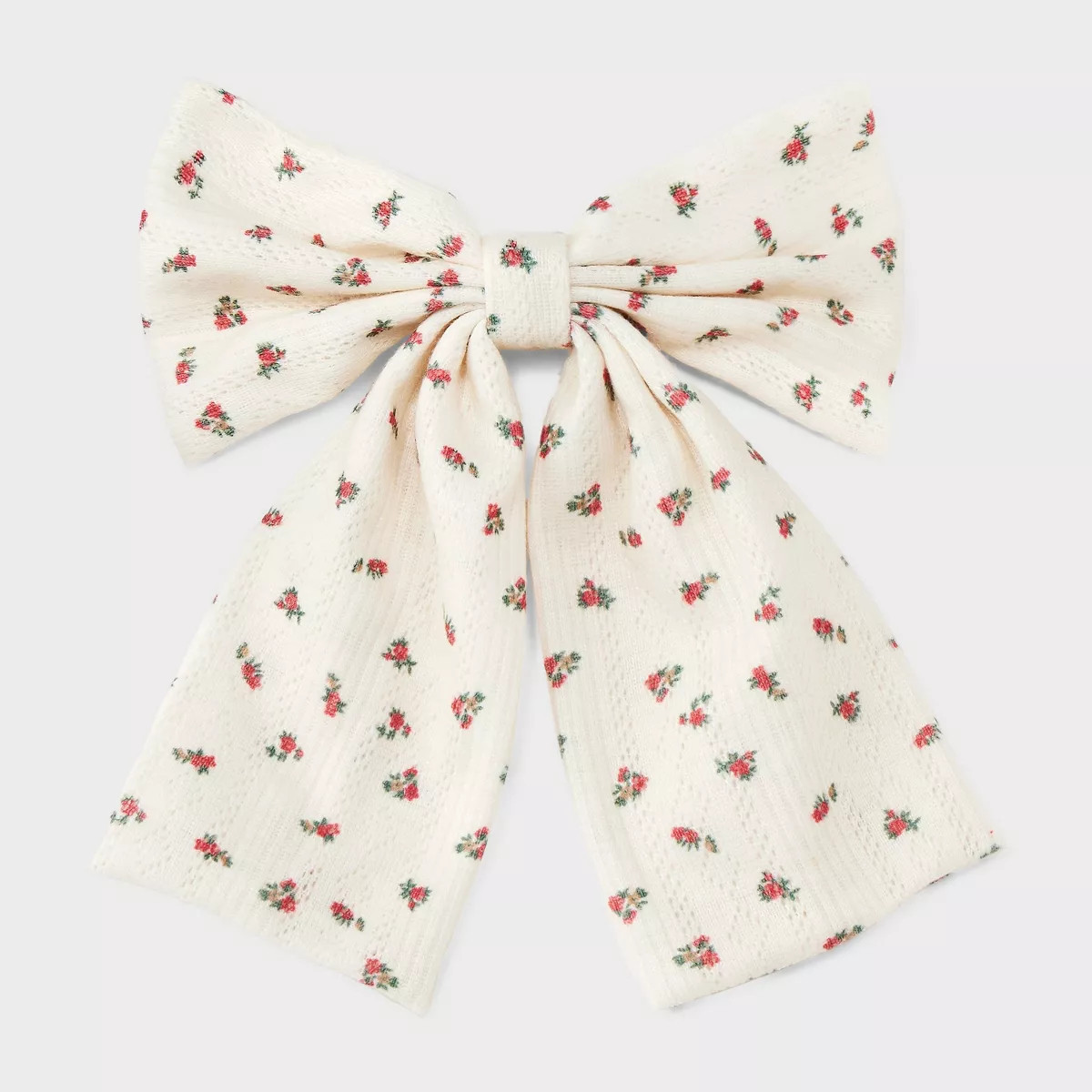Floral Print Bow Hair Barrette - Wild Fable™ Cream/Floral | Target