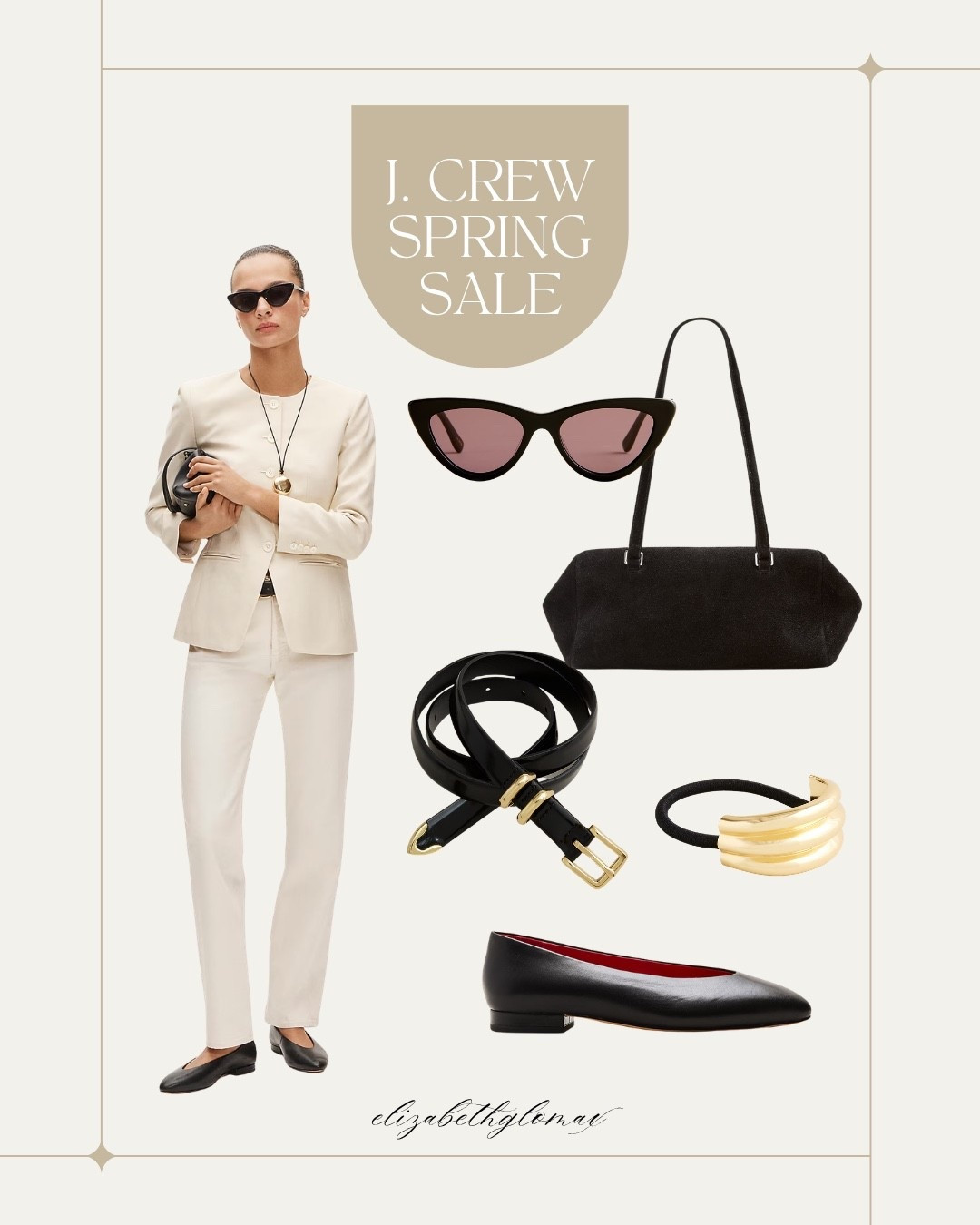A cream jacket with tailored cream jeans is such a refined neutral base. 

Paired with black accessories and gold hardware for a timeless everyday uniform. 

Everything here is part of the Spring Fling 40% off sale at @jcrew! 



#LTKSeasonal #LTKSaleAlert