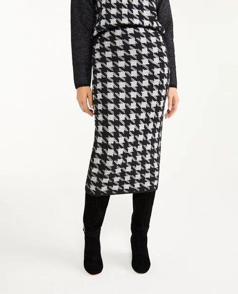 Houndstooth Jacquard Sweater Pencil Skirt | Ann Taylor (US)