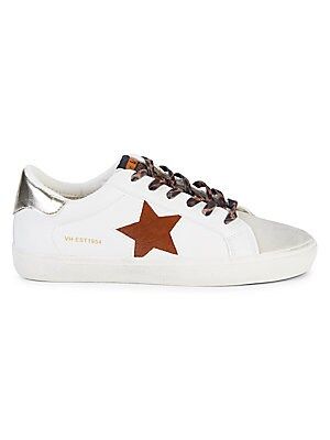 Hannah Leather, Suede & Faux Calf Hair Star Sneakers | Saks Fifth Avenue OFF 5TH
