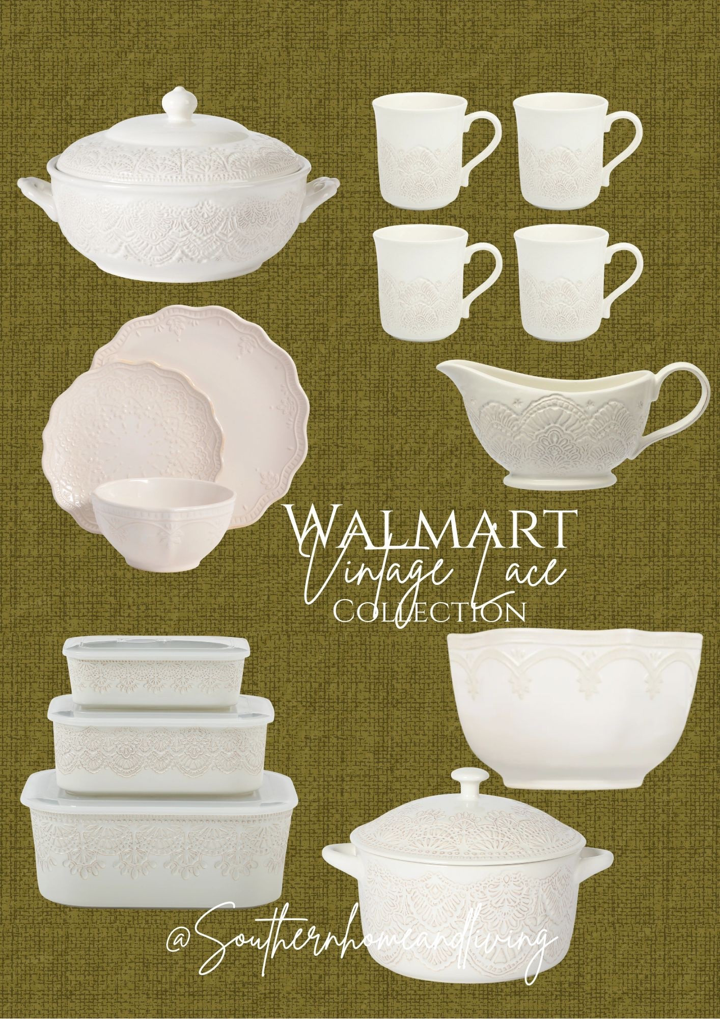 The prettiest vintage lace inspired dishware by The Pioneer Woman at Walmart!! Sooo cute beautiful and affordable! 

#LTKHome #LTKFindsUnder50 #LTKU