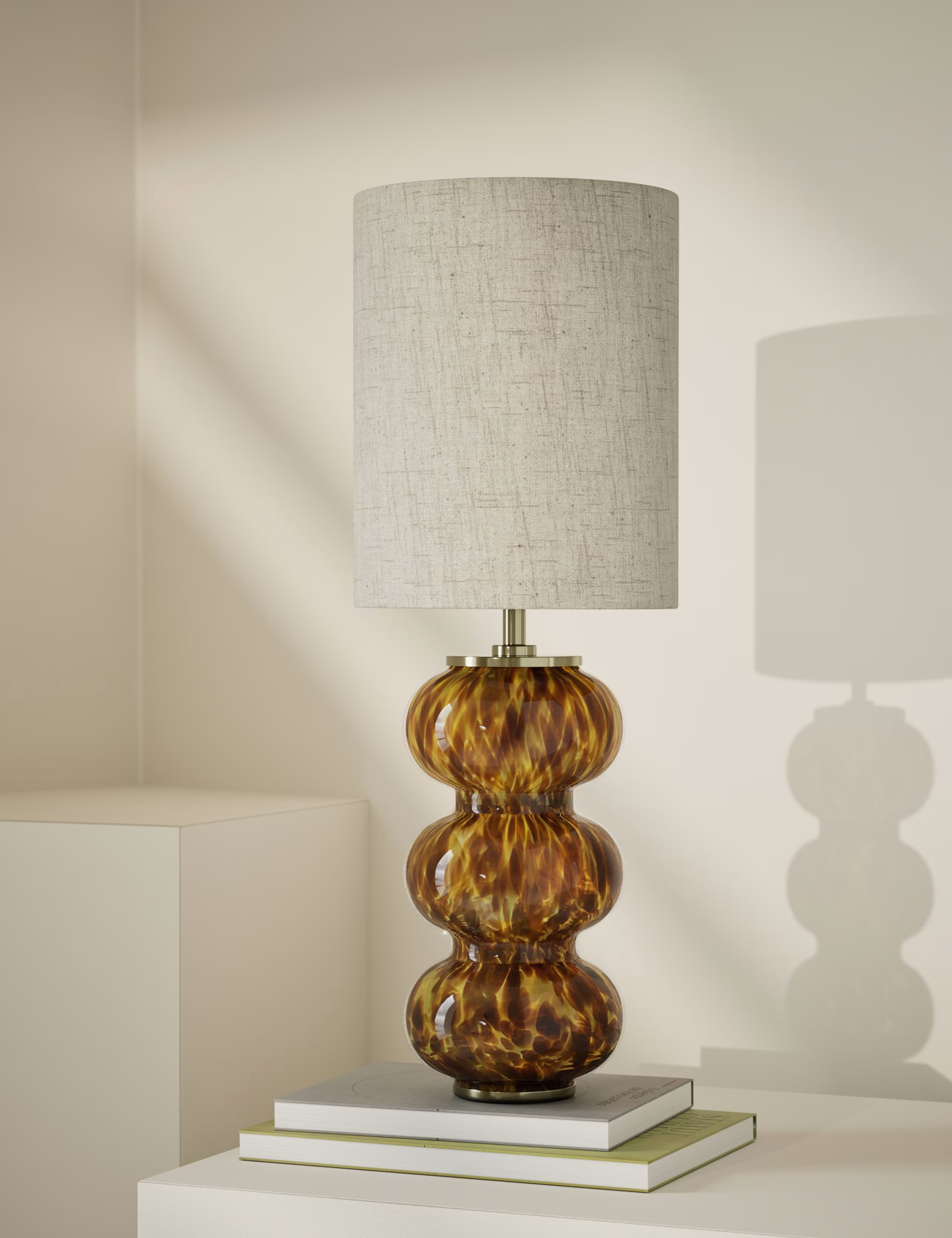 Tortoise Shell Glass Twist Base Table Lamp | Marks & Spencer (UK)