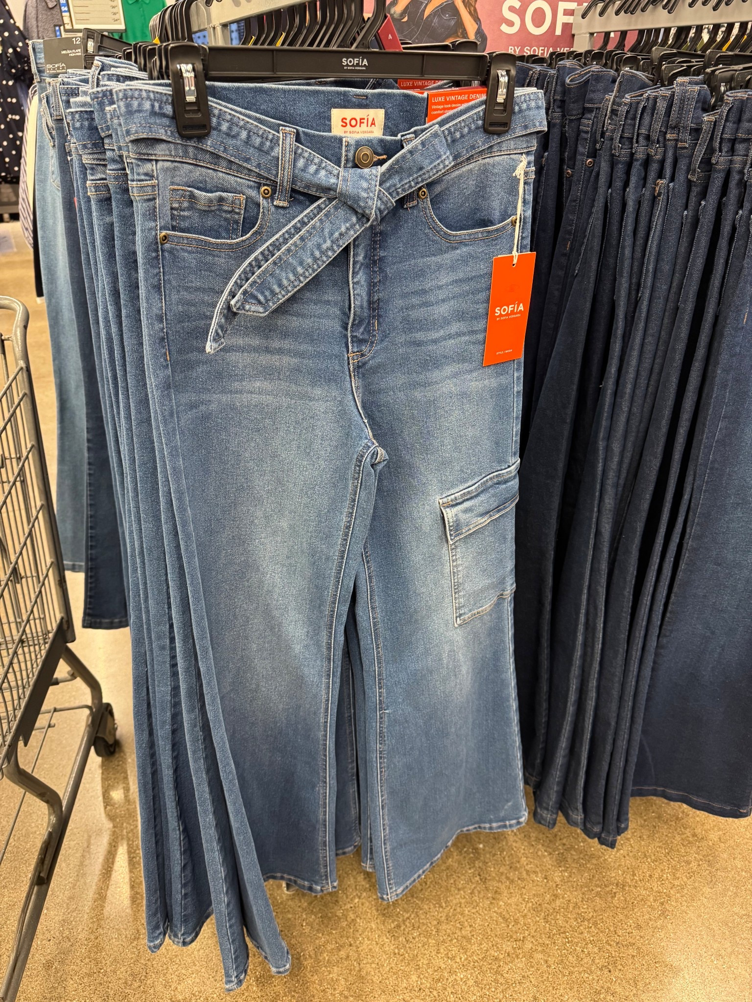 Walmart Sofia by Sofia Vergara Women's and Women's Plus Margot Wide Leg High Rise Cargo Jeans with Belt, Sizes 0-28W

#LTKgrwm #LTKootd #LTKWorkwear