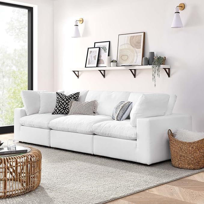 Modway Commix Modular, Sofa Sectional, Pure White Fabric | Amazon (US)