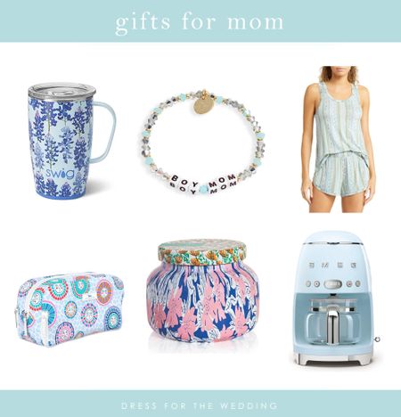 Gifts for moms 🩵 Swig mug, boy mom bracelet, comfy pjs and Anthropologie Capri Blue candle, plus more gift ideas under $50. 💙Follow Dress for the Wedding to get the product details for this look and more cute dresses, wedding guest dresses, wedding dresses, and bridal accessories, plus wedding decor and gift ideas! 

#LTKFamily #LTKGiftGuide #LTKFindsUnder50