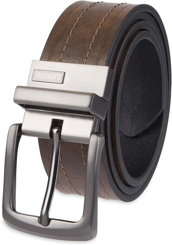 Levi's Men's Two-in-One Reversible Rotative Buckle Casual Everyday Jean Belt (Regular and Big & T... | Amazon (US)