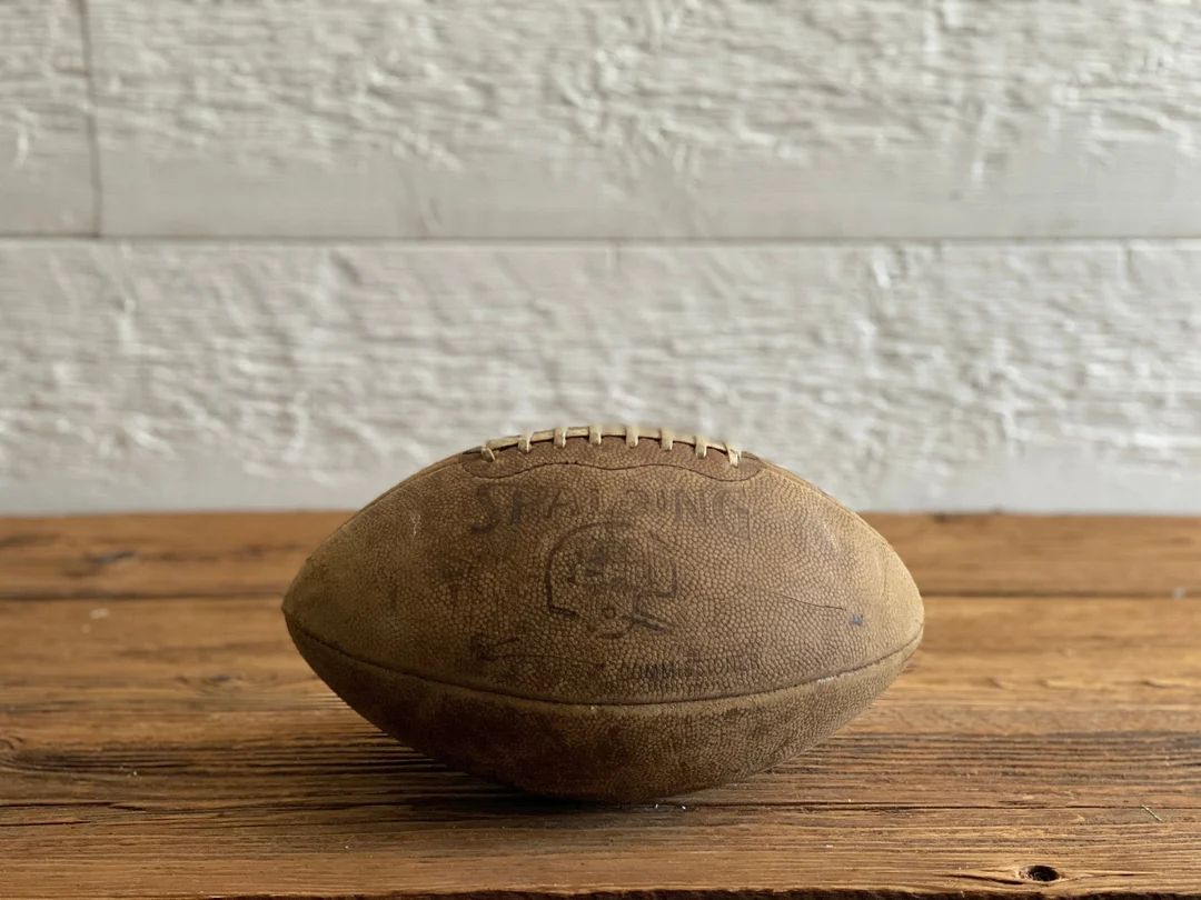 Vintage Spalding leather foot ball, CFL Commissioner football, Official J5V ball, made in Canada | Etsy (US)