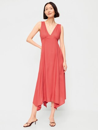Handkerchief Hem Midi Dress | Old Navy (US)