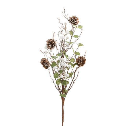 Frosted Faux Spiral Eucalyptus and White Berries Stem by World Market | World Market