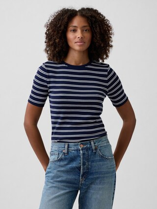 Modern Ribbed Crewneck T-Shirt | Gap Factory