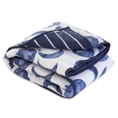 Burt's Bees Baby® Hello Moon Organic Cotton Reversible Quilt in Indigo | buybuy BABY | buybuy BABY