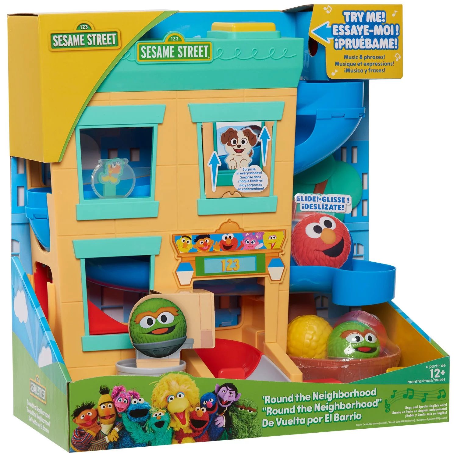 Sesame Street 'Round the Neighborhood 4-piece Ball Drop Playset and Figures, Kids Toys for Ages 1... | Walmart (US)