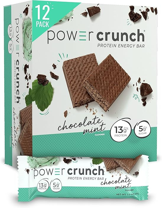 Power Crunch Protein Wafer Bars, High Protein Snacks with Delicious Taste, Chocolate Mint, 1.4 Ou... | Amazon (US)