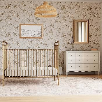 NAMESAKE Abigail 3-in-1 Convertible Metal Crib in Vintage Gold, Greenguard Gold Certified | Amazon (US)