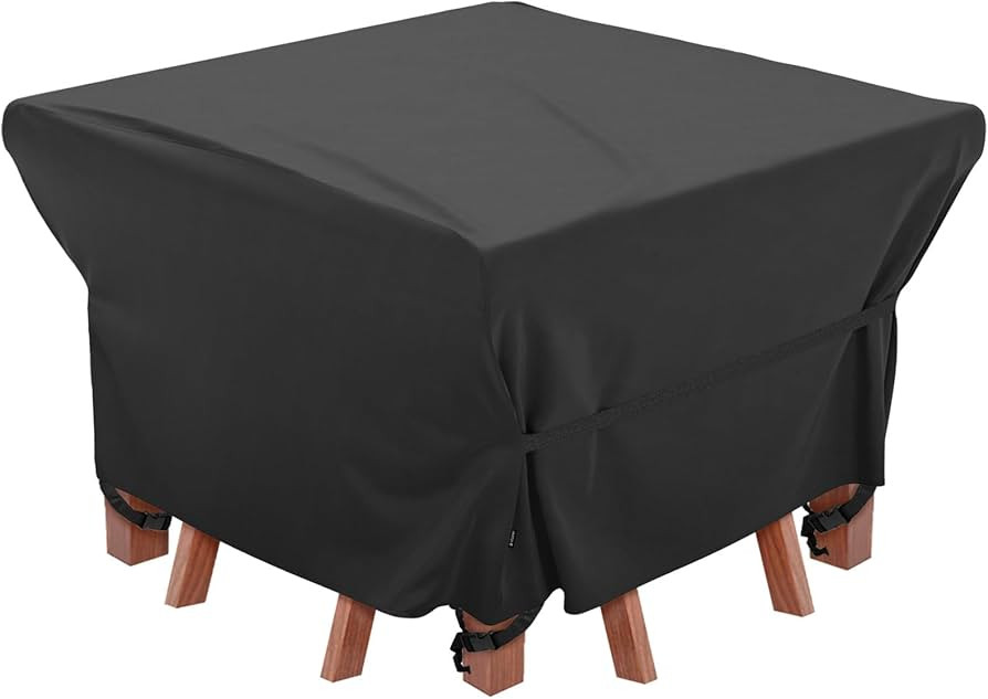 Velway Patio Furniture Covers Waterproof Outdoor Super Windproof 49 Inch Square Table Cover with ... | Amazon (US)