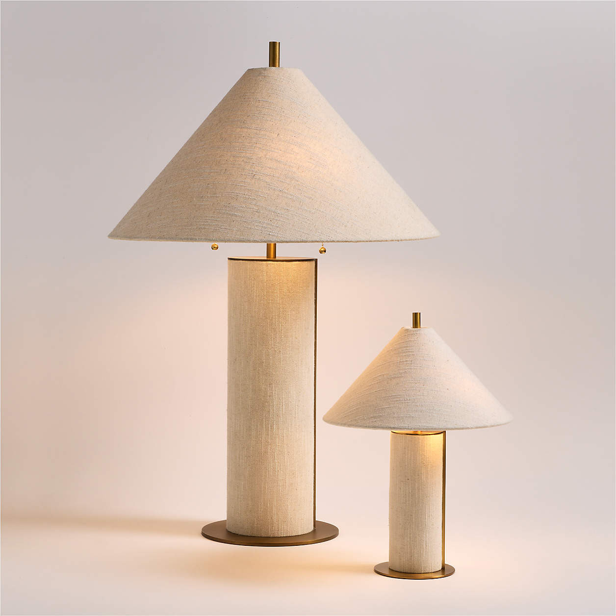 Remi Natural Linen Table Lamp Bedroom Lighting + Reviews | Crate & Barrel | Crate & Barrel