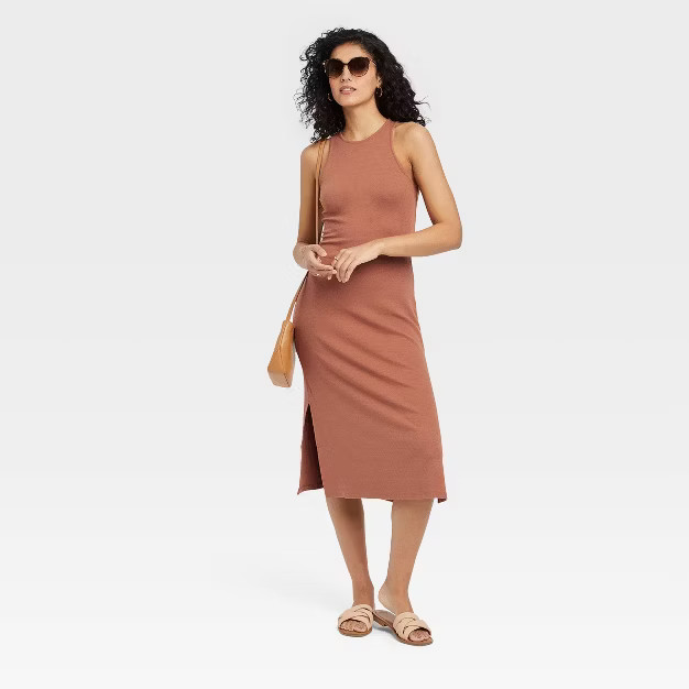 Women's Sleeveless Ribbed Dress - A New Day™ | Target