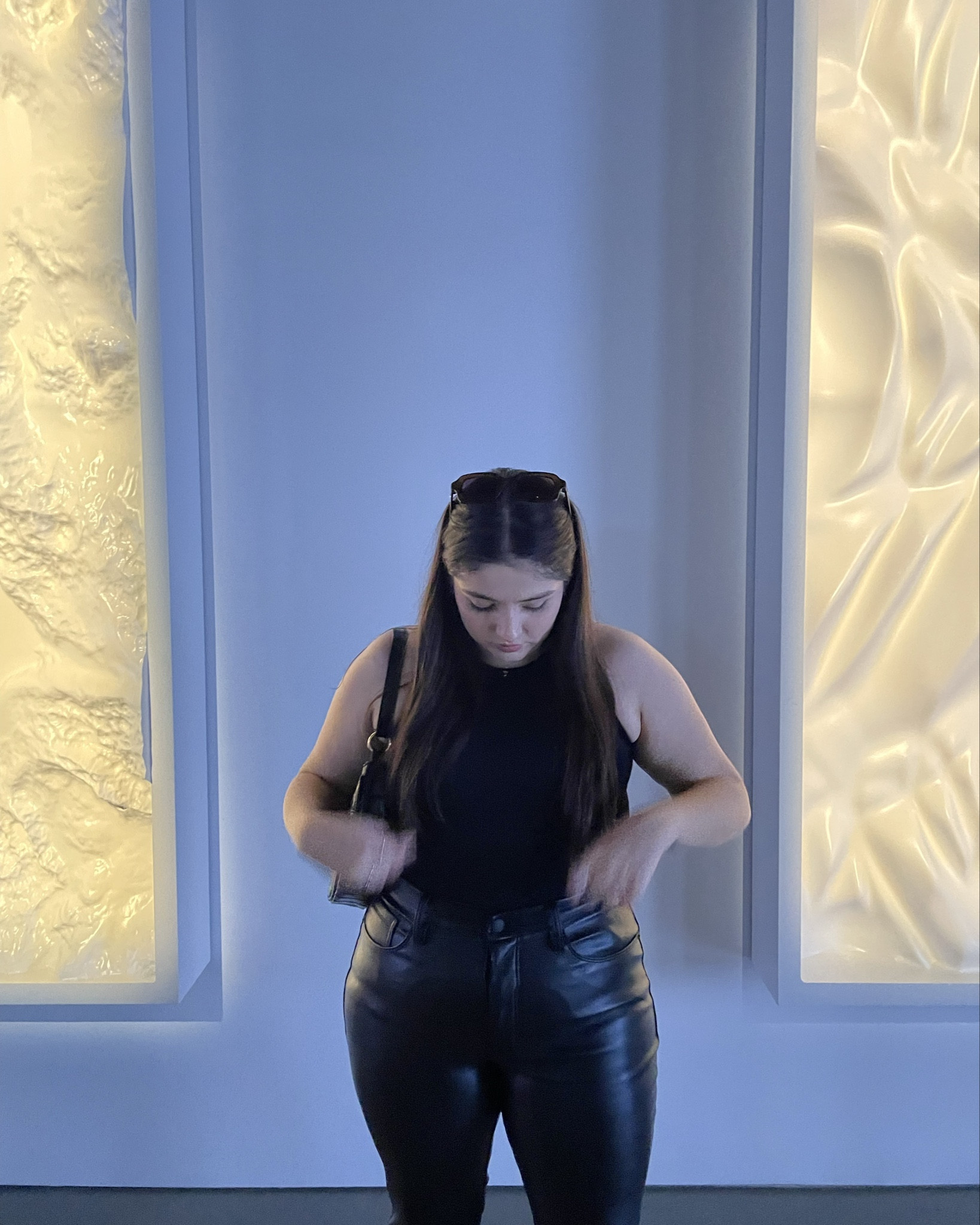 For my artsy gals: outfit and pose inspo for your next gallery visit! 👩‍🎨

🎨 Wearing:
👕 Amazon QQQ Bodysuit
👖 Good American Bootcut Leather
👢 Steve Madden Platform Ankle Boots
👜 Vintage Bebe Saddle Bag
🕶️ Crap Eyewear

#LTKstyletip #LTKmidsize