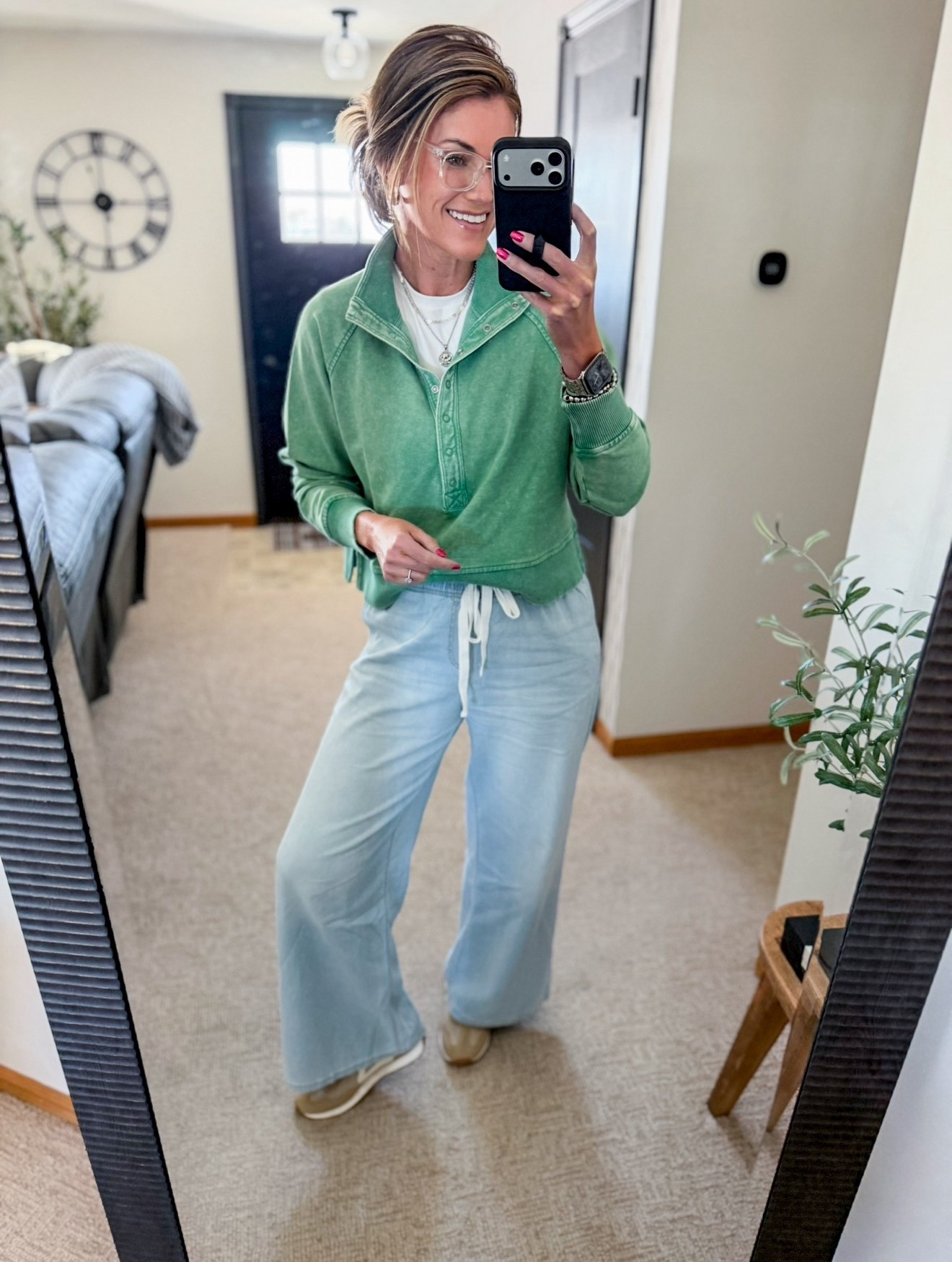 St Pattys OOTD 🍀 
Top/ sized down to XS
Pants/ medium regular length 

#LTKSeasonal #LTKmomlife