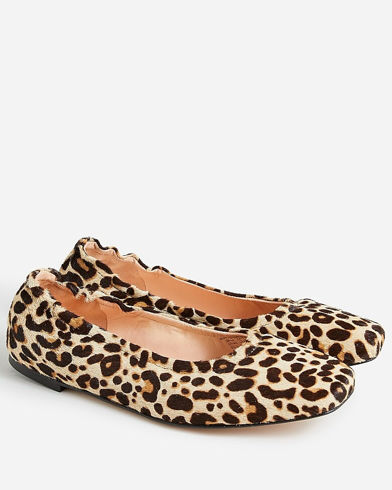 Anya scrunchie ballet flats in calf hair | J. Crew US