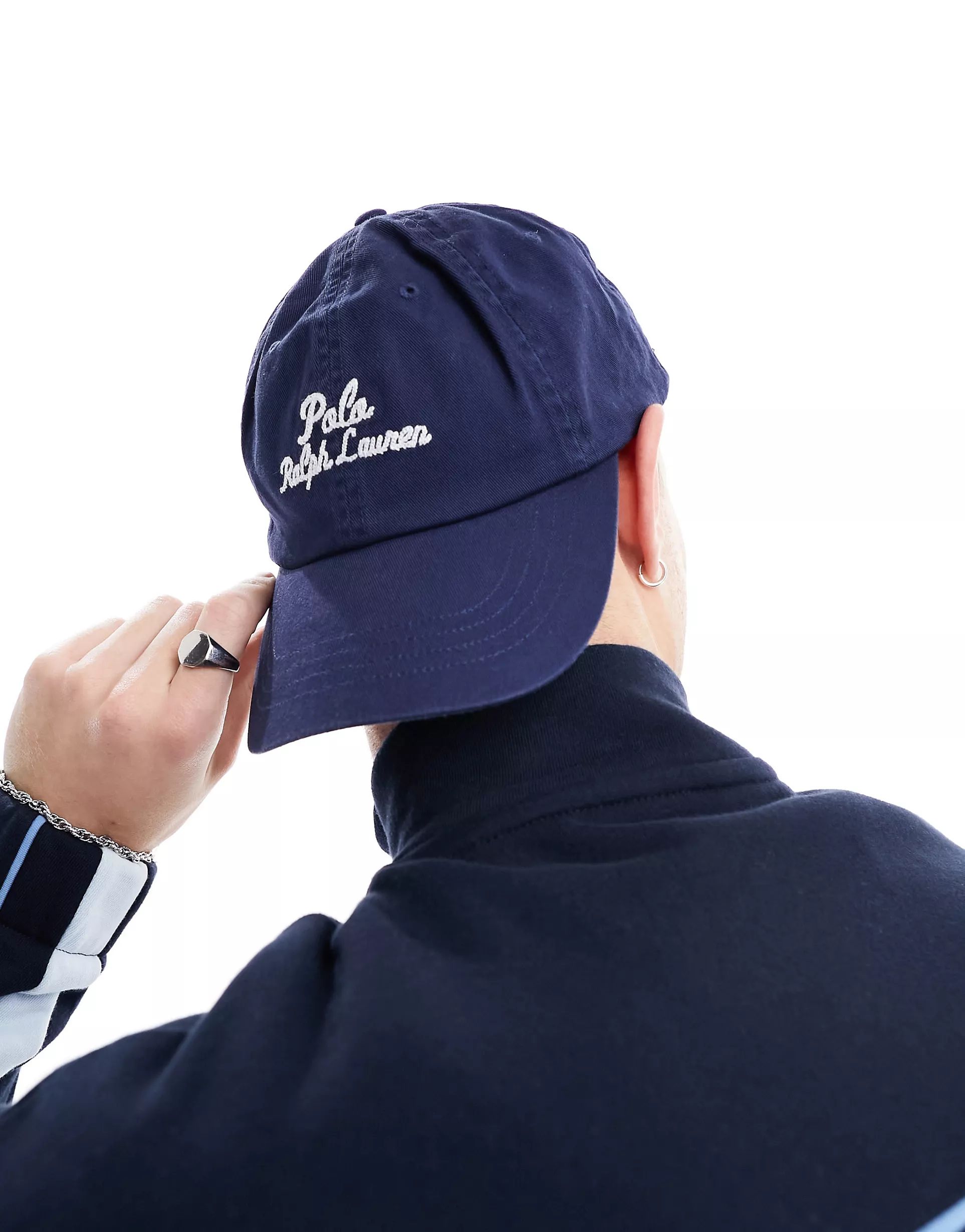 Polo Ralph Lauren script logo twill baseball cap in navy | ASOS | ASOS (Global)