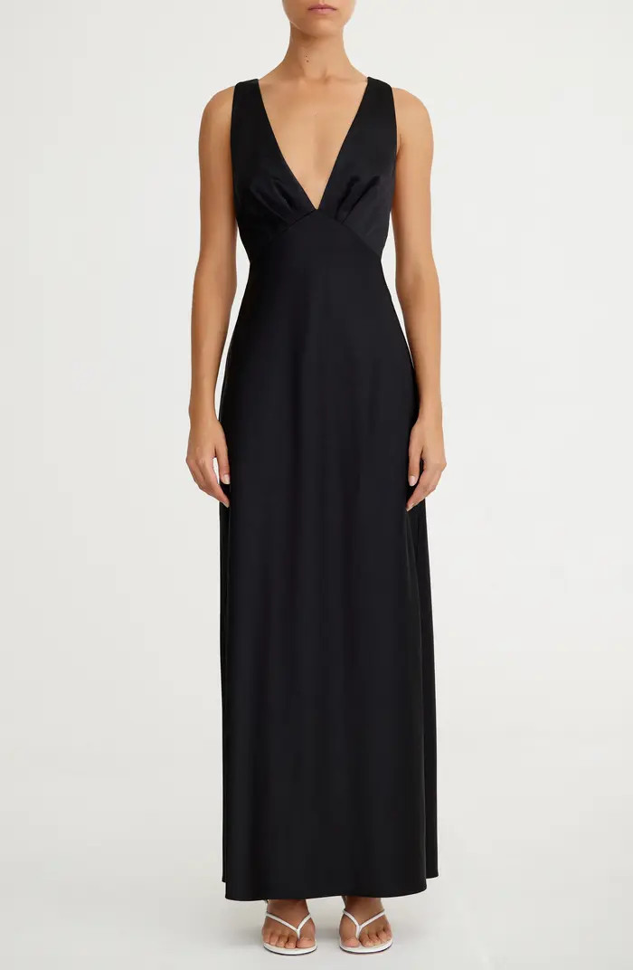 Lucile Sleeveless Satin Maxi Dress | Nordstrom