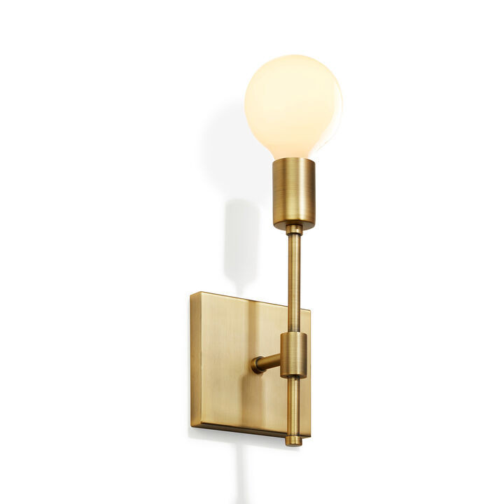 Prospect Wall Sconce, Aged Brass | Lights.com