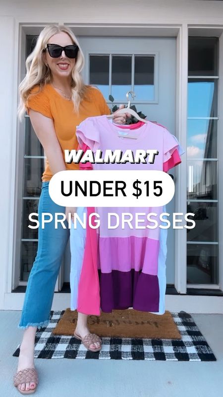 Spring dresses, under $15 dresses, time and tru, Walmart fashion, Walmart dress, t-shirt dress 

#LTKunder50 #LTKSeasonal #LTKstyletip