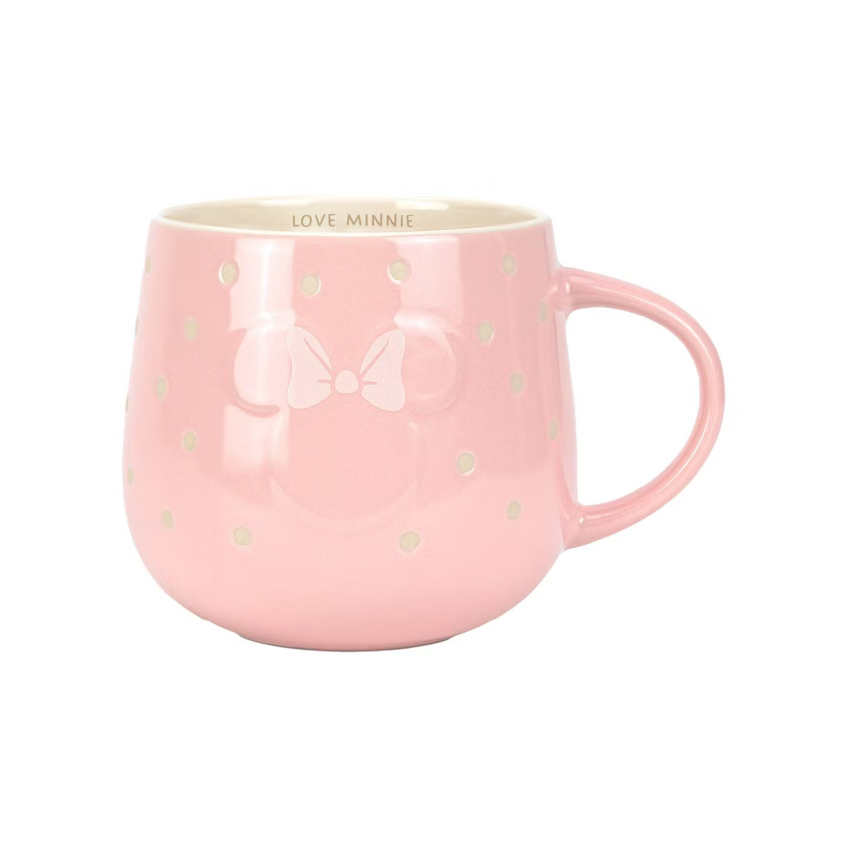 Zak Designs 19 fl oz Stoneware Sculpted Embossed Minnie Mug Pink | Target
