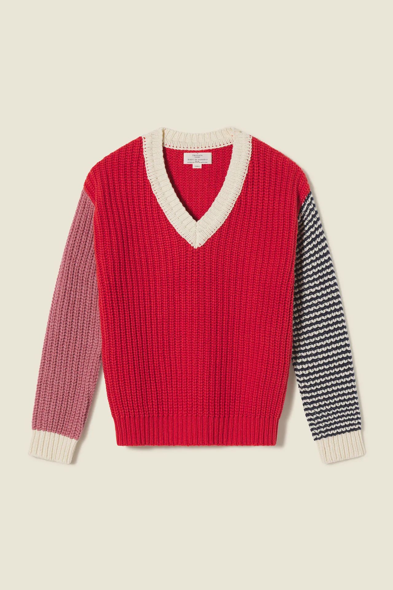 Tucker V-Neck Sweater Amaranth | TROVATA